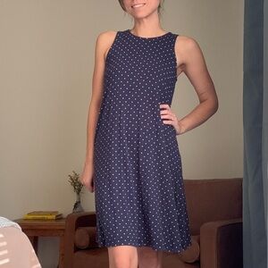 Old Navy Navy Blue Polka Dot swing Dress
